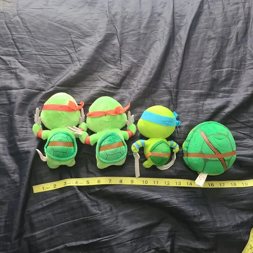 TMNT mixed Lot (4) Teenage Mutant Ninja Turtles Plush  Ty EUC 7”